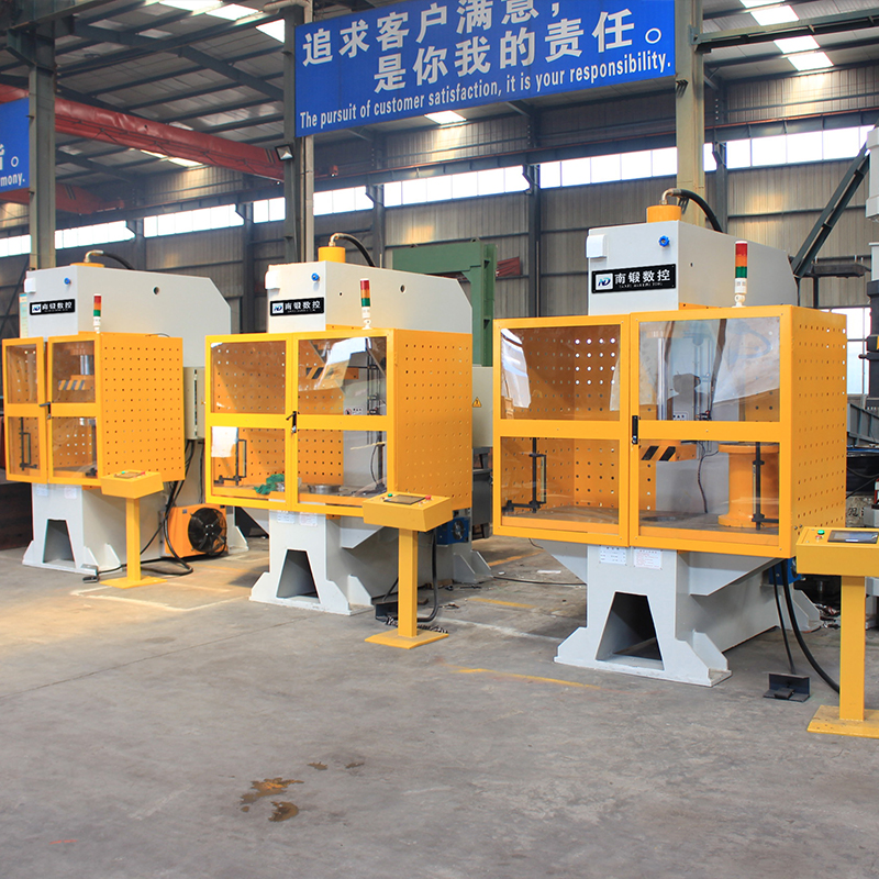 100T單臂油壓機(jī)，PLC防護(hù)罩C形油壓機(jī)